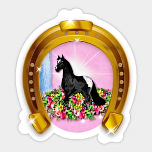 Horse and Horseshoe Sticker